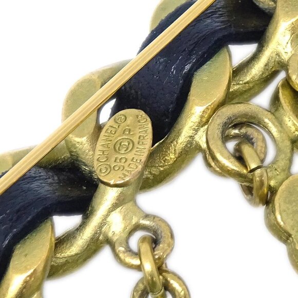 Chanel Icon Brooch Pin Bag Perfume Bottle Clover No5 Gold - Picture 6 of 8